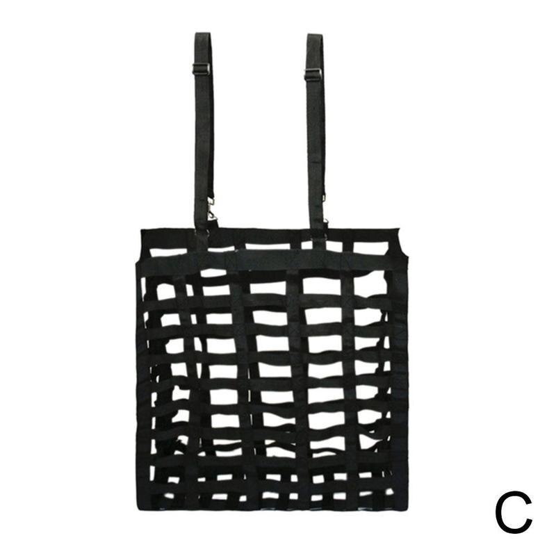 Easy-feed Patented Four Sided Slow Feeder Horse Hay Bag Farm Animal Hay Bale Storage Bag Sheep Feeding Tote Bag Travel Feeder: C