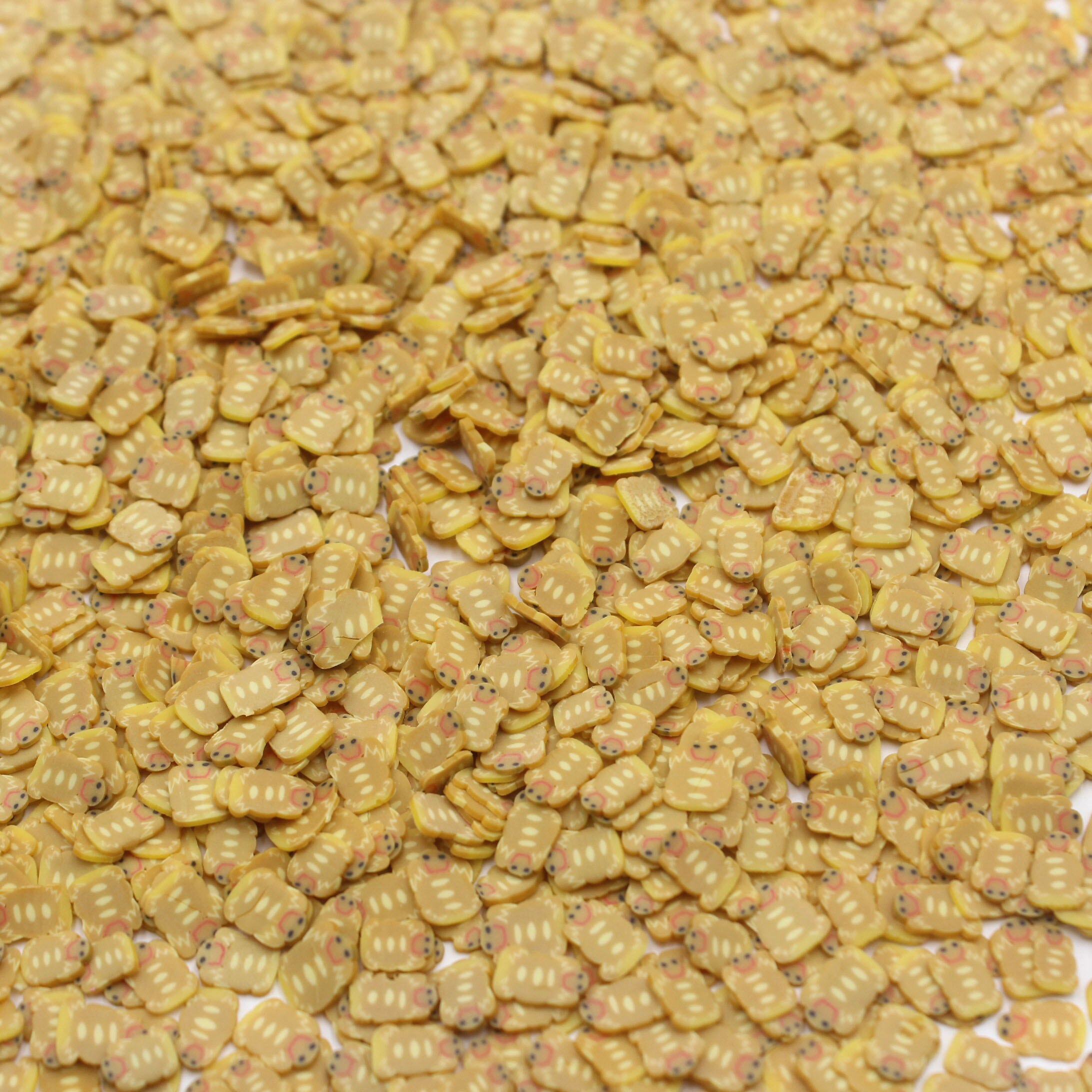 100g/Lot 5mm Gingerbread Man Polymer Clay Slices Christmas Themed Sprinkles for DIY Crafts