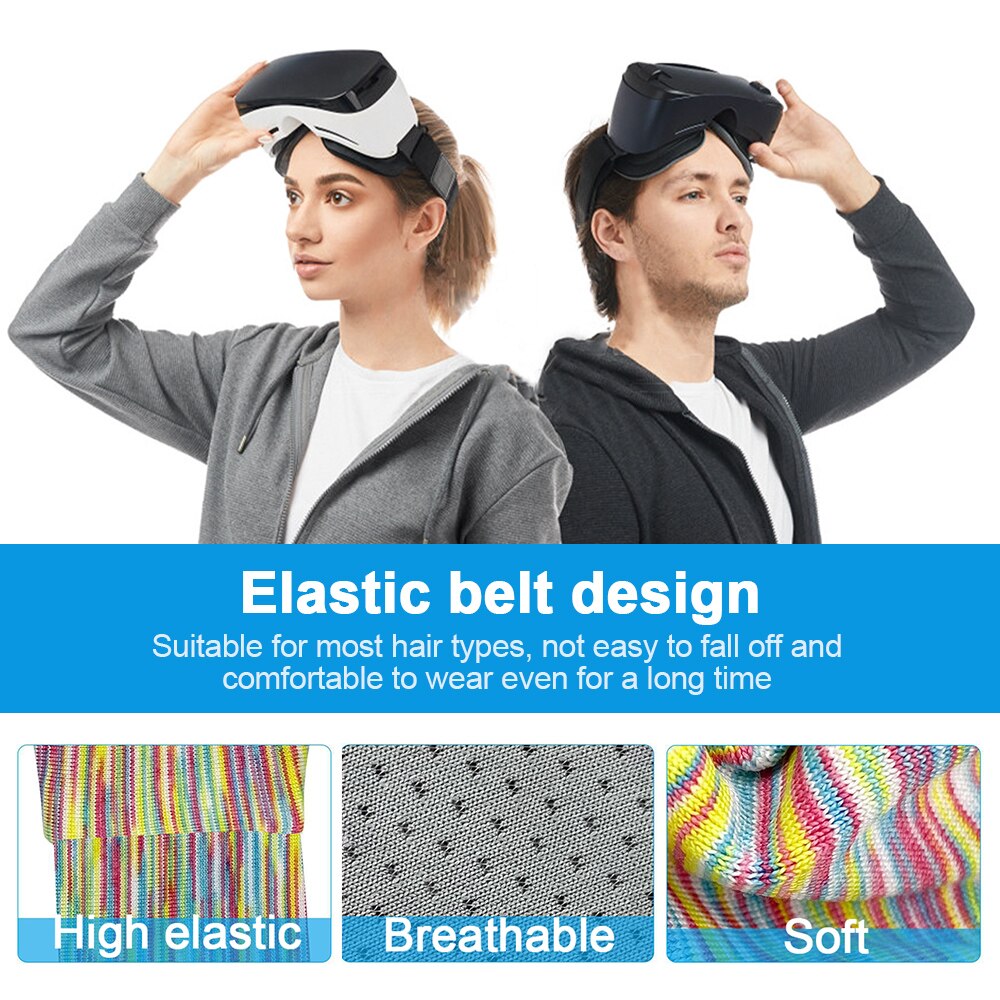 VR Accessories Eye Mask Cover Breathable Sweatproof Band Adjustable Virtual Reality Headset Face Cover for VR Gaming Black