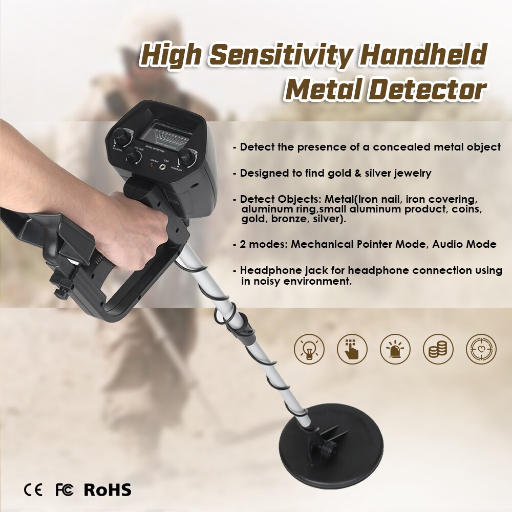 Meterk MD4030 Pinpointer Metal Detector Gold Detector Treasure Hunter FinderTracker Electronic Measuring Instrument