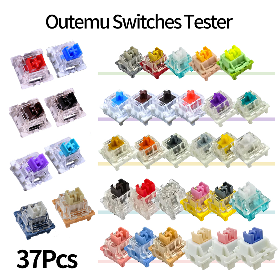 Outemu Switches Tester voor mechanisch toetsenbord Blauw Rood Bruin Zwart Paars Groen Goud Zilver Stil Wit As Gaming aanpassen