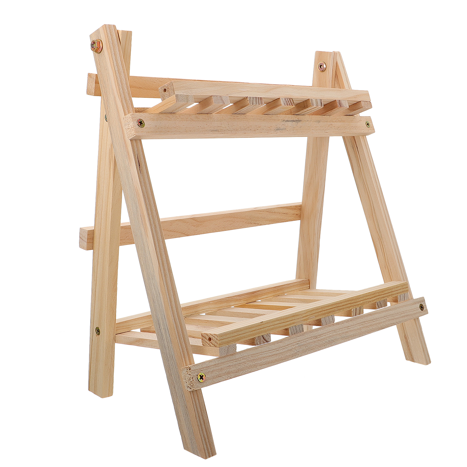 1 Pc Multi-layer Bloempot Beugel Houten Potplant Houder Schoenenrek: Khaki