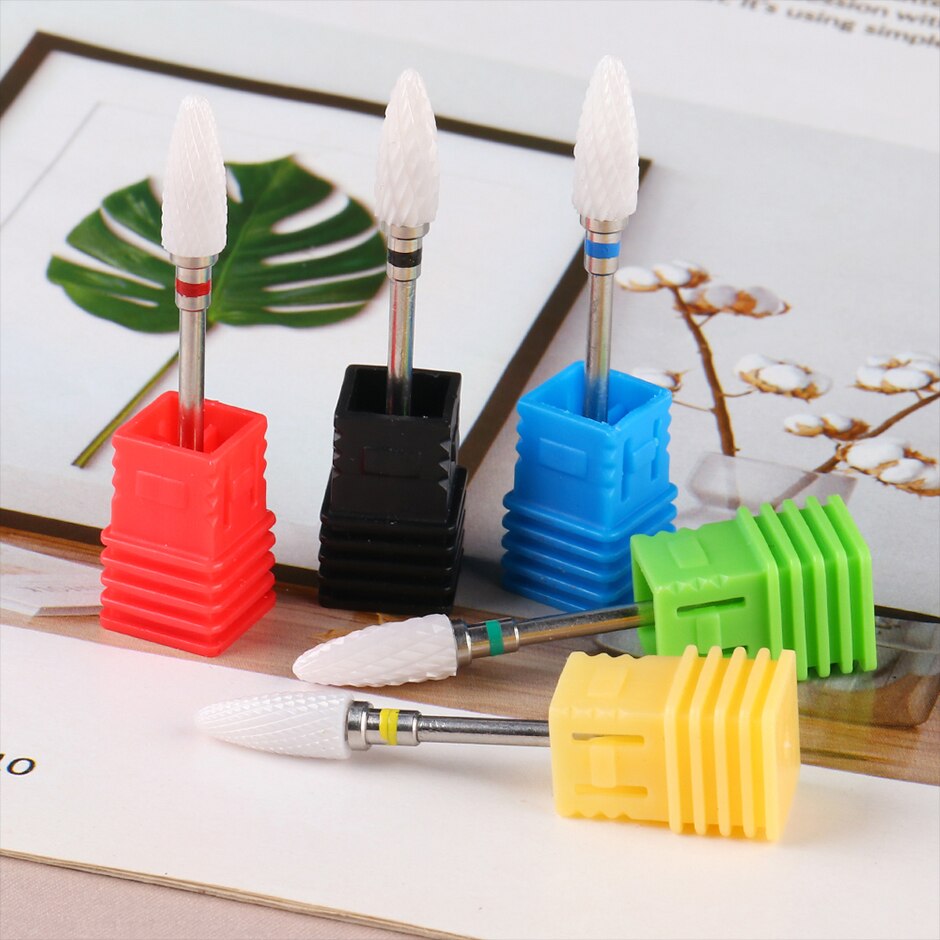 1pc Keramik Bohrer Nagel Fräsen Cutter Für Manikübetreffend Maschine einstellen Entfernen Pedikübetreffend Nagel Fräser Gerät Zubehör CHTDC1-18