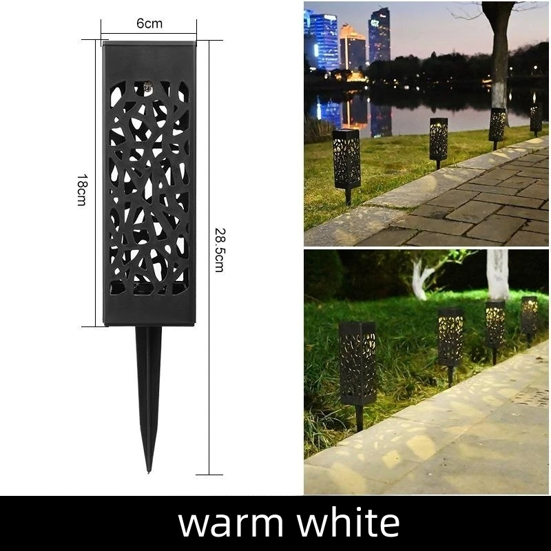 Led Solar Gazon Verlichting Buiten Solar Tuin Decoratie Lamp Waterdicht Voor Tuin Landschap Patio Loopbrug Verlichting: Black / Rood