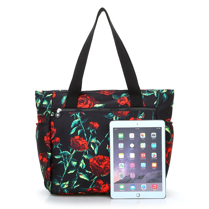 Kwiatowa duża torba na ramię lekka duża pojemność torba na co dzień wodoodporna Oksford wiejski styl torebka damska torba podróżna