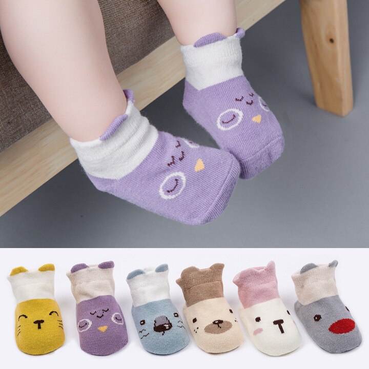 6 Paren/partij 0 Tot 2 Jaar Baby Sokken Lente Zomer Leuke Cartoon Low Cut Sokken Voor Pasgeborenen Baby Jongen Meisje anti-Slip Katoenen Sokken