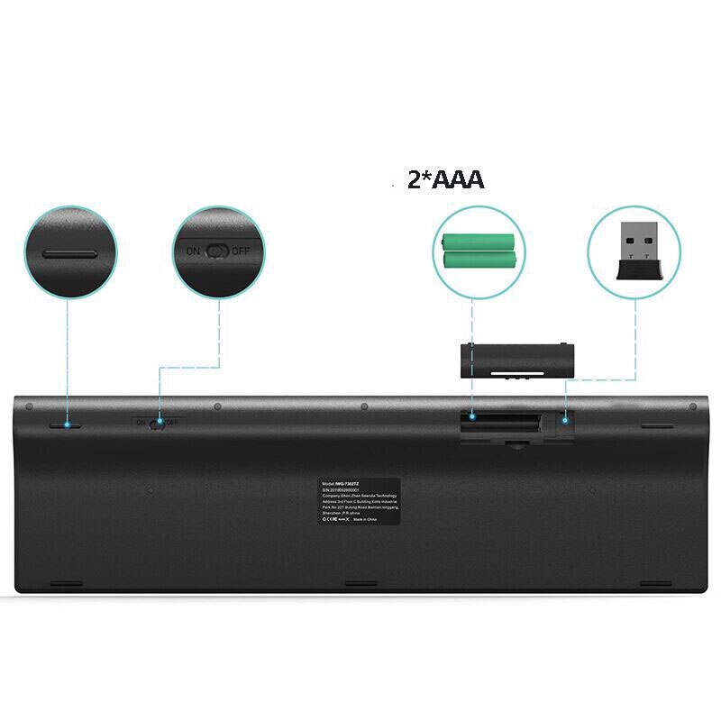 2.4G Wireless Keyboard And Mouse Set For Apple Computer Desktop