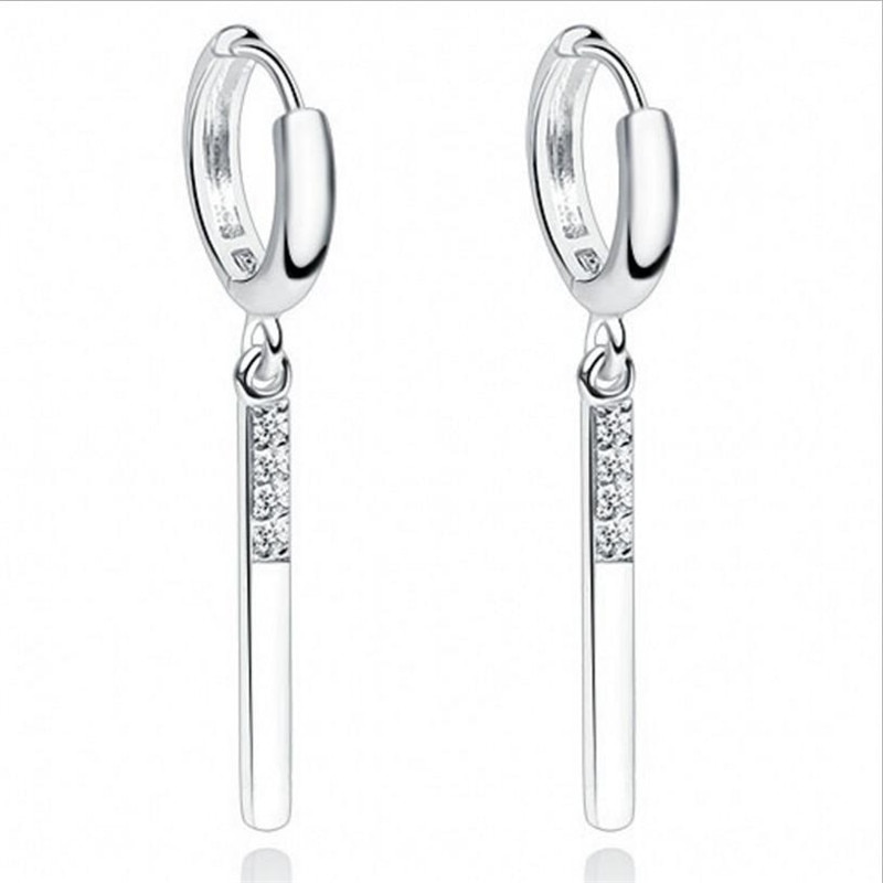 Boucles d'oreilles en argent Sterling 925 pour femmes, accessoires de fête, longs, en Zircon, de bonne