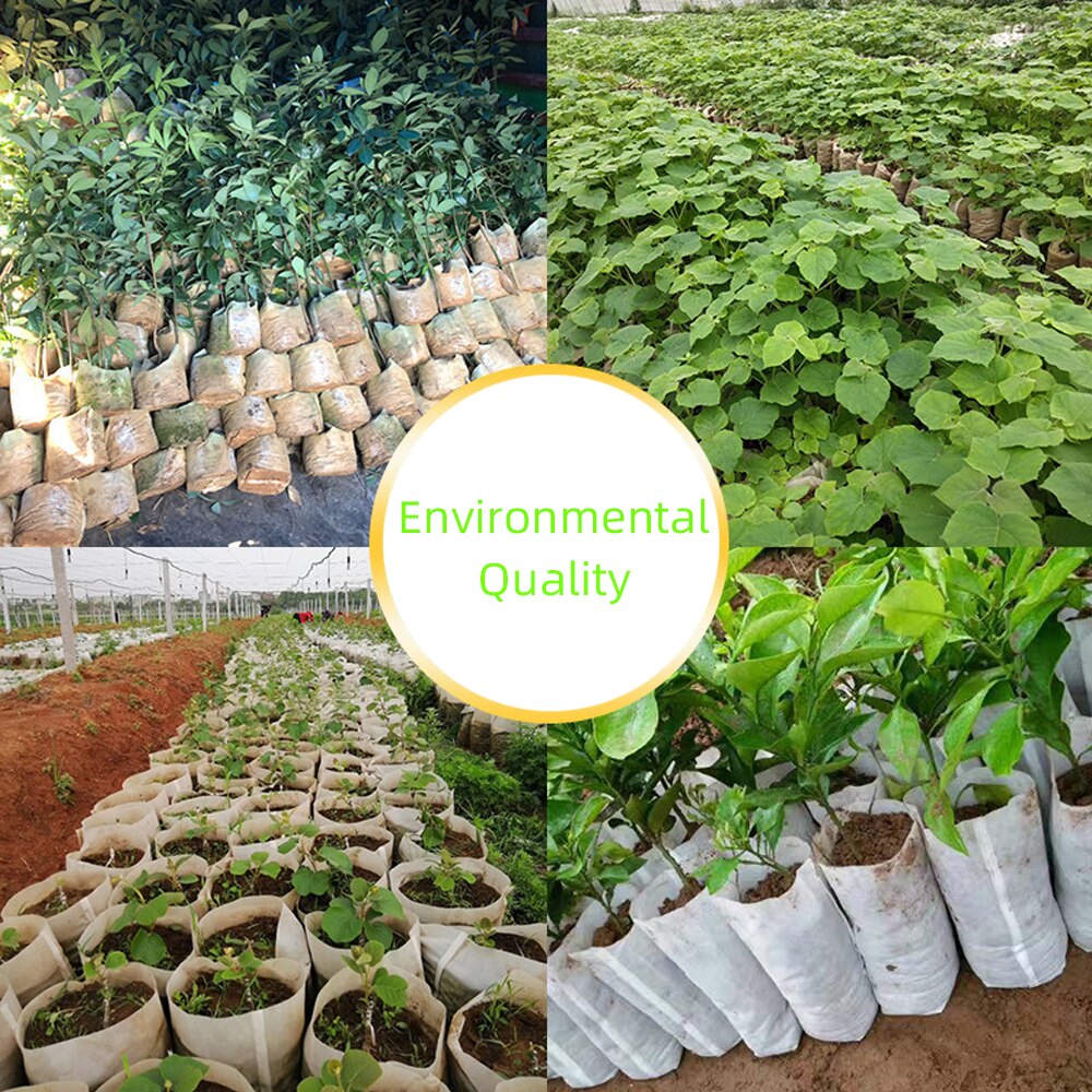 Biologisch Afbreekbaar Geweven Stof Kwekerij Planter Groeien Zakken Zaailing Groeiende Planter Planten Potten Tuin Milieuvriendelijke Ventileren Tas