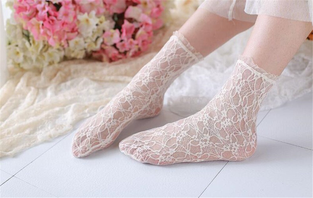 Lolita blondestrømper blonde søde strømper blonde sidebunker af sokker koreanske retro litterære sokker  b702