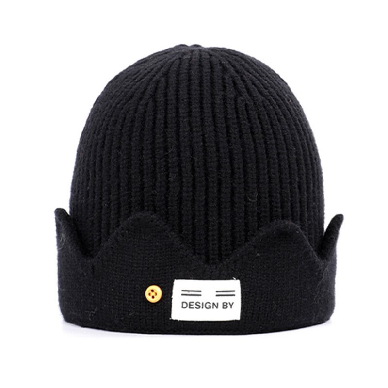 Vinter kvinner menn ull fortykket strikk lue varmere lue luer utendørs tur cap lue lue: B