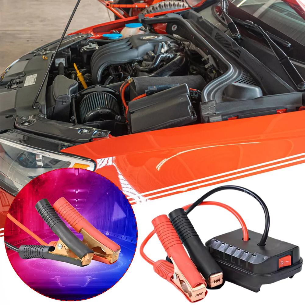 Arrancador de emergencia de coche para Makita, adaptador de Cable de refuerzo, convertidor de batería de litio, Clip de cargador, encendedor automático, arrancador de batería DIY F0B2