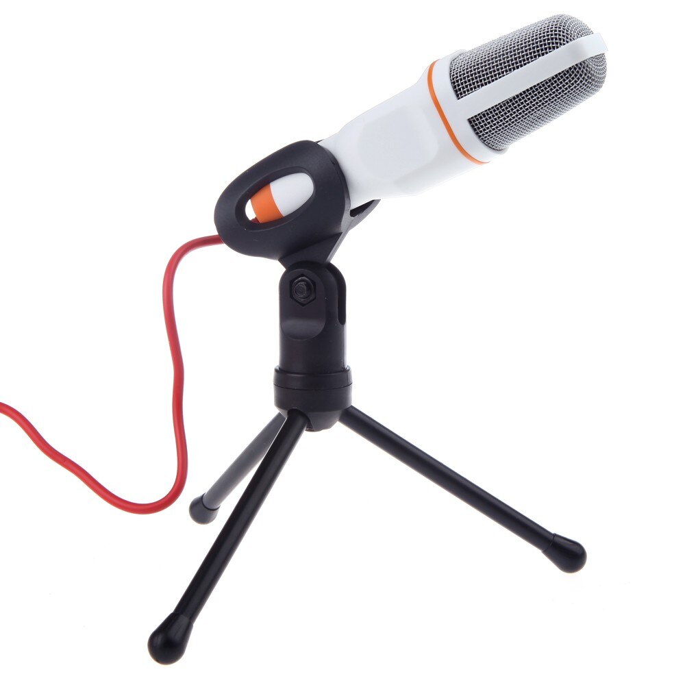 SF666 Micro Jack 3.5 mm Portable Computer Capacitor Micro Cable Microphone Microphone Microphone: white