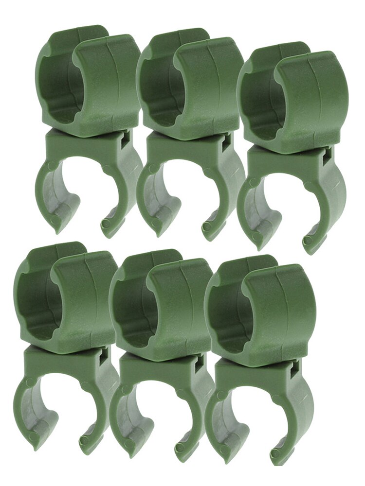 6pc Plastic Fastener Greenhouse Bracket Pole Fixed Clamp 360 Degree Rotaring Garden Plant Grafting Stakes Connector Clip 11mm