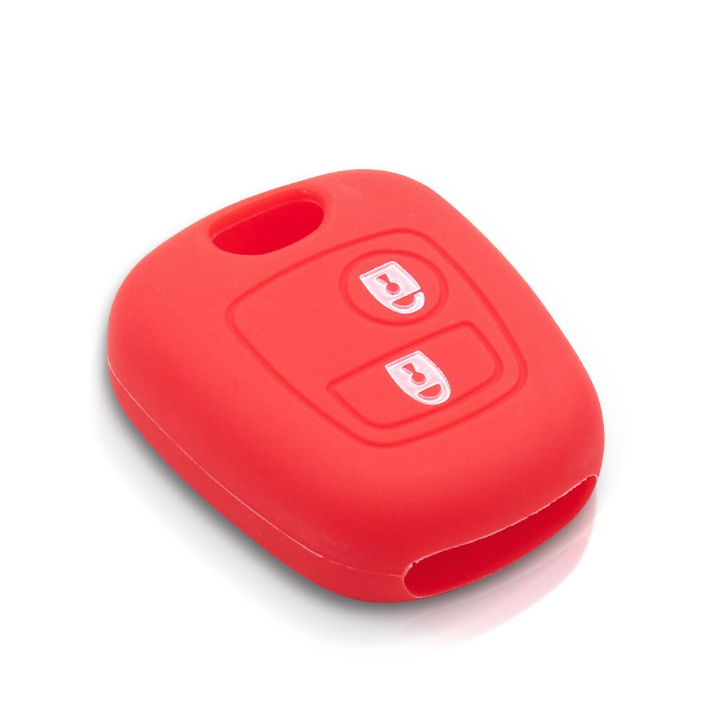 Dandkey Silicone Rubber Car Key Case Cover For Peugeot 107 206 307 207 For CITROEN C1 C2 For Toyota Key Protector Holder Shell