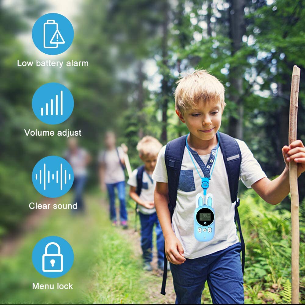 Walkie Talkies for Kids 20 Channels 3KM Range Children Walky Talky with Flashlight 3-12 Years for Adventures Hiking Camping