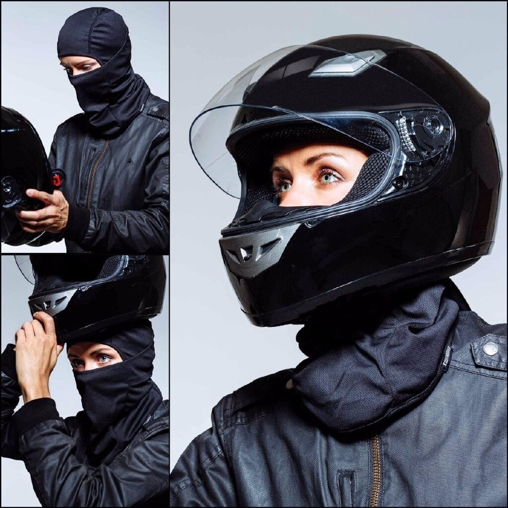 Pasamontañas de Lycra para ciclismo, máscara facial completa para el cuello, casco ultrafino para hombre