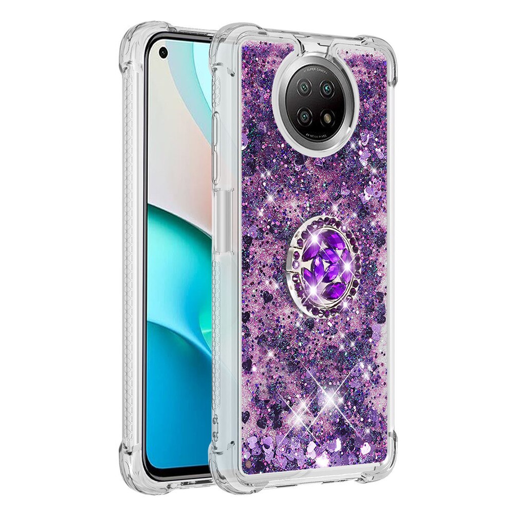 Voor Xiaomi Redmi Opmerking 9 5G Rhinestone Ring Gesp Anti-Collision Quicksand Case Voor Xiaomi Note9 5G cover Coque Fundas Behuizing: 2