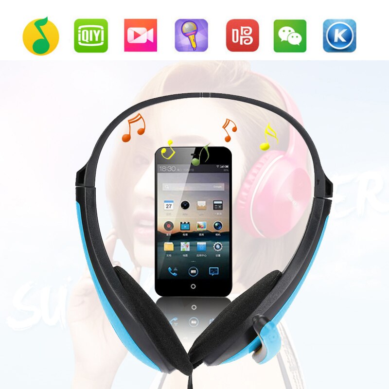 3.5mm Over-ear Gaming Headphones Stereo Earphones Red Yellow Blue Headset With Microphone For Laptop PC Tablet