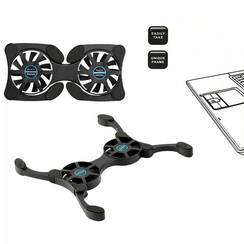 Octopus Notebook Cooler Pad Quiet Stand Double Fans For 7-15 inch Cooler Cooling USB Laptop Foldable Fan Notebook I0E3