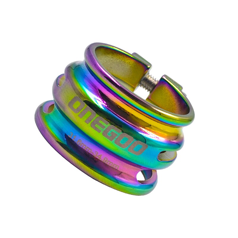 ONEGOO – collier de serrage de tige de selle de vélo en Fiber de carbone, Double couche réglable, en alliage d&#39;aluminium, 31.8/34.9mm, pour vtt
