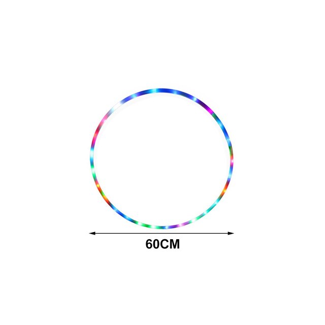 Cerceau de sport en vrac, 90CM, 7 couleurs, éclairage LED clignotant, anneau de musculation, yoga: Beige