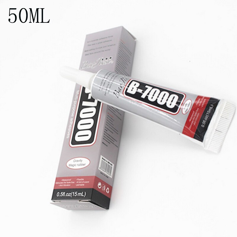 2 Pcs B6000 Diy 50Ml B-6000 Multipurpose Lijm Sieraden Rhinestones Craft Fix Touch Screen Midden Frame Behuizing Glas Lijm