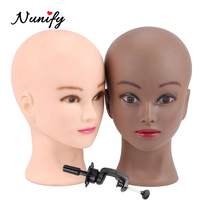Nunify African Mannequin Head Without Hair For Making Wig Hat Display Cosmetology Manikin Cosmetology Training Head