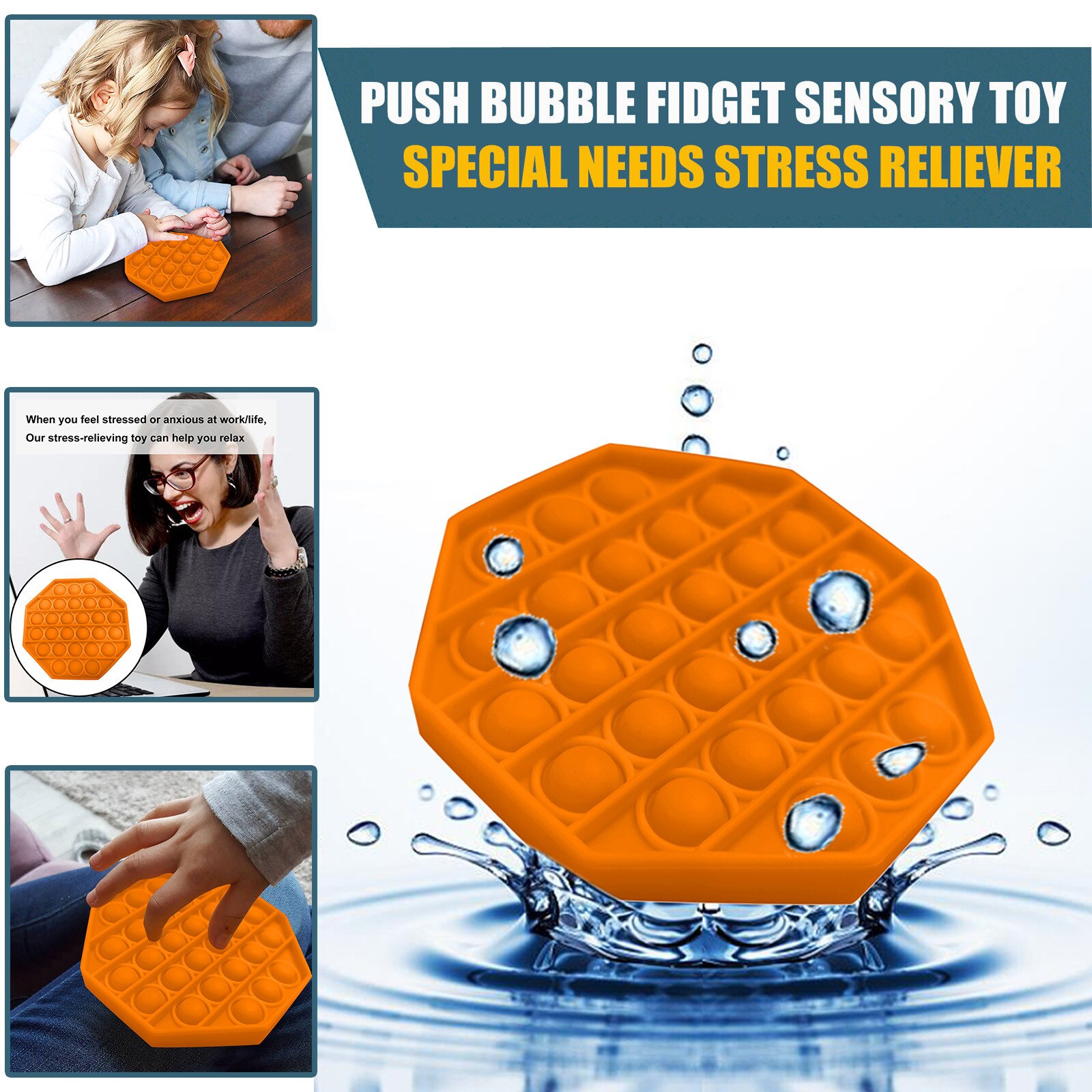 Nuovo spingere Bolla Agitarsi Sensoriale Mitigatore Giocattolo unisex Adulto Autismo Lo fatica giocattolo di Decompressione Regalo Di Natale Juguete de descompresión: B