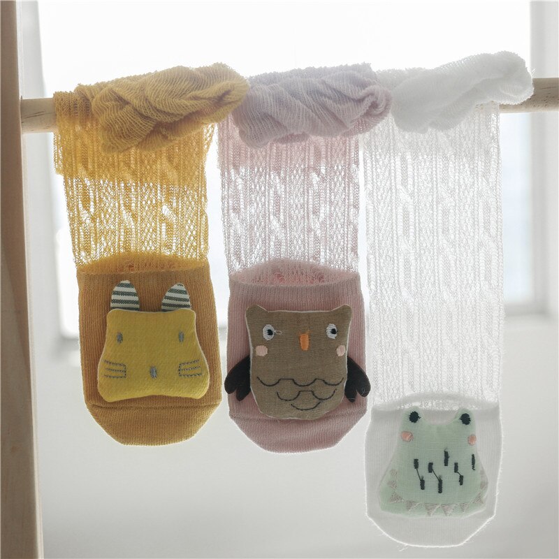 Baby Strakke Bodysuits Floor Jongen Meisje Kinderen Kinderen Zomer Ademend Anti Slip Peuter Slipper Hoge Knie Kous Baby Mesh