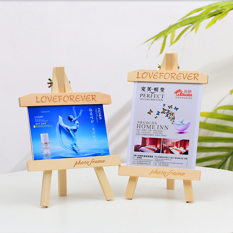 Holz Mini Bilderrahmen Anzeige kreative Hochzeits feier Foto Stand Halfter freundlicher Malerei Handwerk