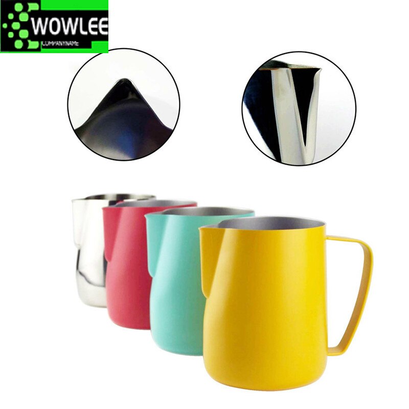 0.3-0.6L Milk Jug Stainless Steel Frothing Pitcher Pull Flower Cup Coffee Milk Frother Latte Art Milk Foam Tool Coffeware
