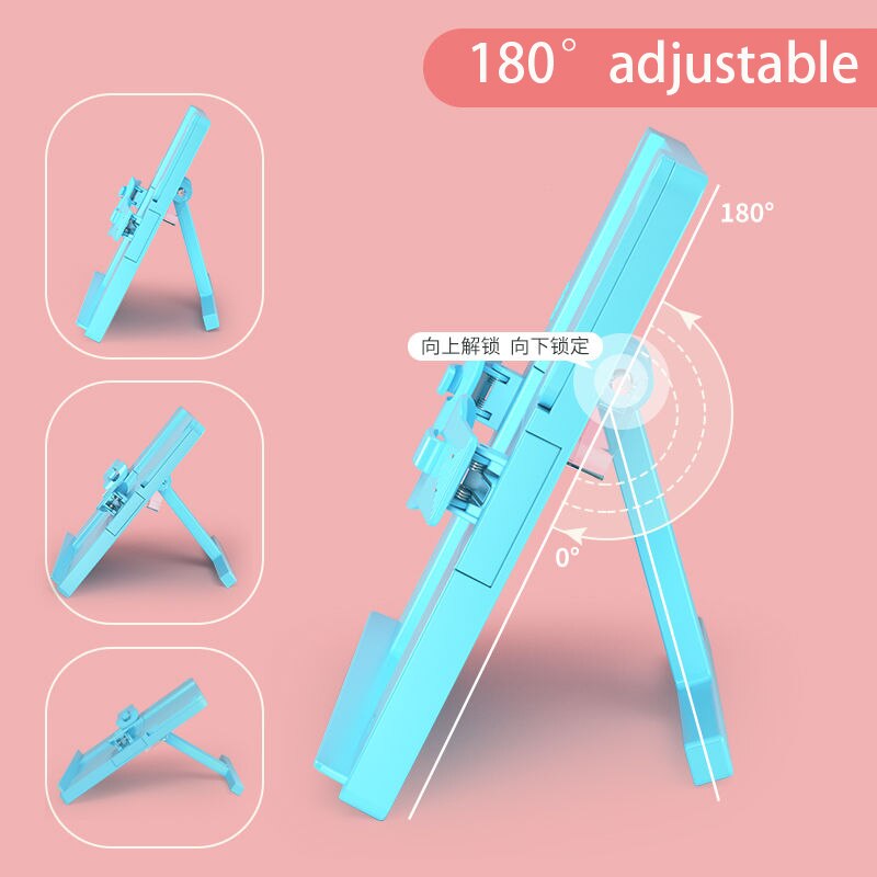 Desktop Vertical Book Stand Multifunctional Portable Reading Bookshelf Retractable One-handed Books for Adult Students Children