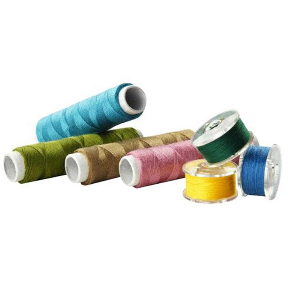 Symaskin linje 64 ruller farge symaskin linje maskin spole sett spole bomullsrulle nål tape kit