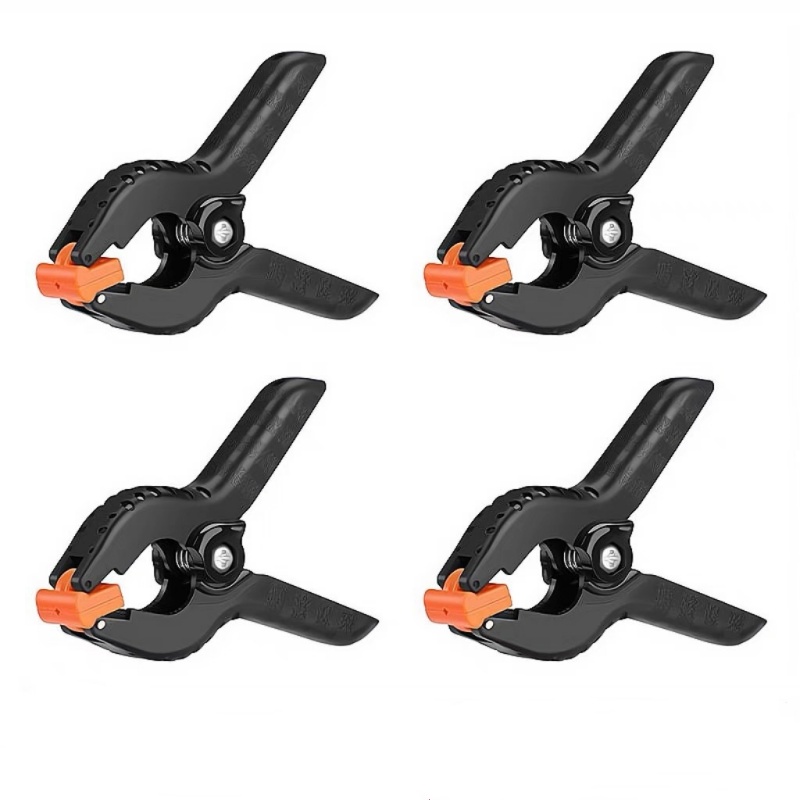 4pcs 4inch Spring Clamps Heavy Duty Plastic For Background Muslin Canvas Paper Chromakey Screen Clip Photo Studio Carpenter Tool: Default Title