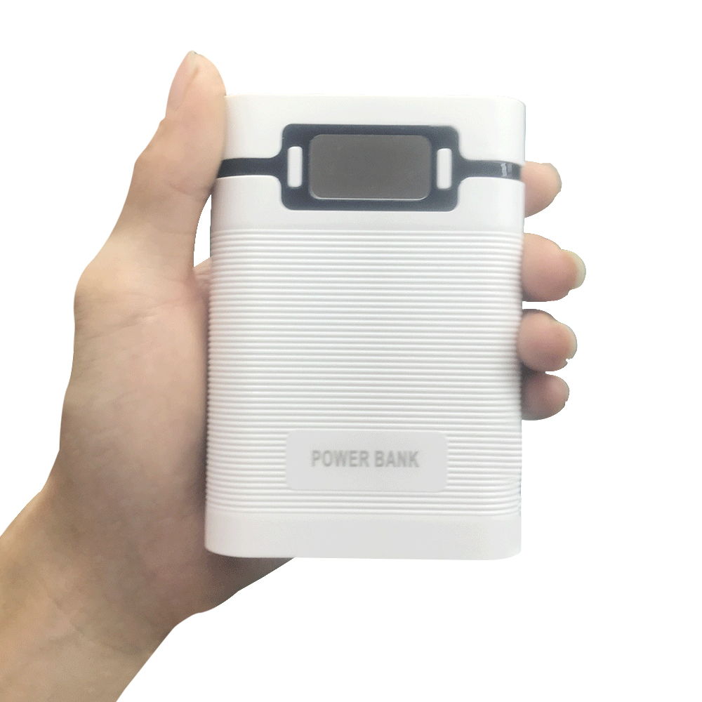 Banco de energía de batería 18650, linterna de 5V, 4 ranuras, caja de cargador USB, bancos de energía portátiles para viajes