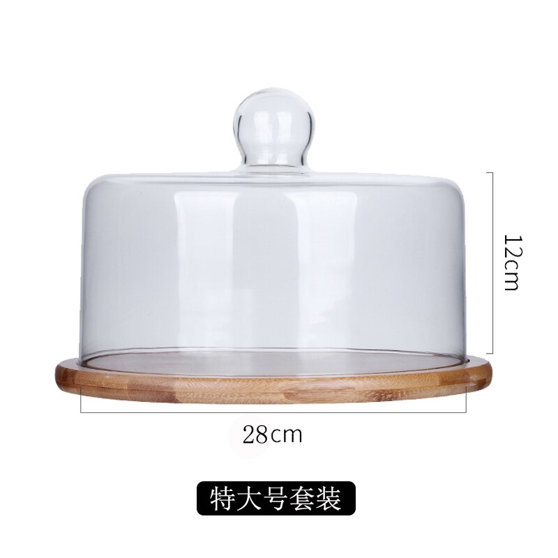 Afternoon Tea Cake Stand Vintage Hout Glas Fruit Dessert Snoep Snack Cake Stand Woonkamer Ondersteuning Gateau Servies DG50TD