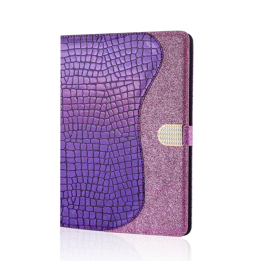 Para Samsung Galaxy Tab E T560 SM-T560 9,6 pulgadas fundas Bling Glitter Smart cuero soporte tabletas funda +: purple