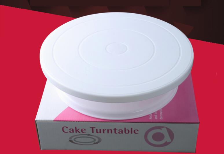 Ronde Taart Draaitafel Plastic Roterende Taart Plaat Anti-Slip Diy Cake Stand Taart Decoreren Draaitafel Keuken Bakken Tools: Default Title