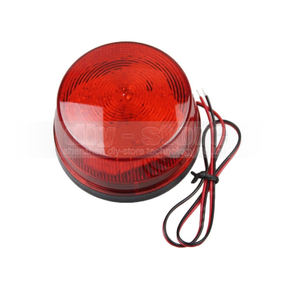 DIYSECUR 5 stks/partij 12 V Alarm Strobe Signaal Waarschuwing Sirene Rode LED Lamp Knipperlicht