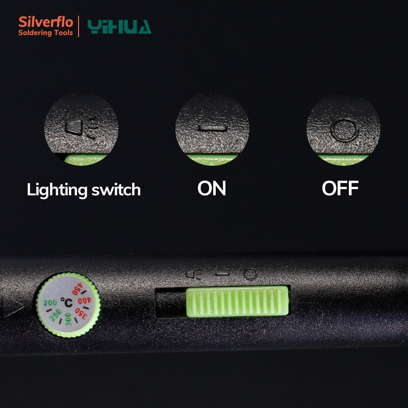 YIHUA 947V Soldering Iron 3 Lamps Adjustable Temperature Min Handle 110V/220V Electric Soldering Iron Kit 60W