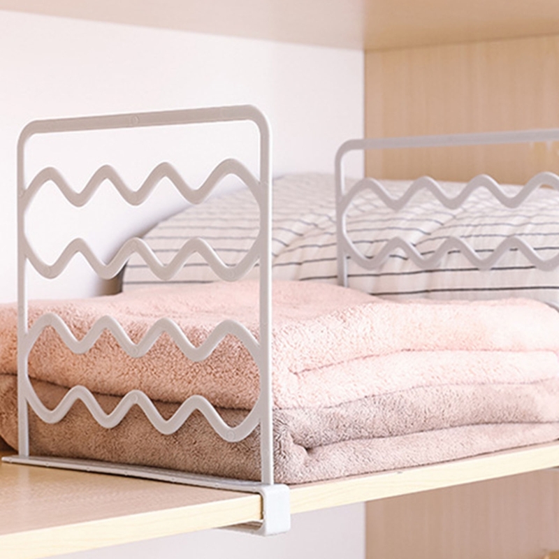 Upgraded Closet Shelf Dividers Plastic Wardrobe Partition Board Shelf Divider Separator for Clothes No Drilling Durable
