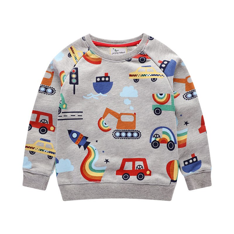 Meninos sweatshirts carro dos desenhos animados meninos camisolas para crianças pequenas hoodies roupas outono crianças camisas de manga longa algodão: 3087 / 4 T