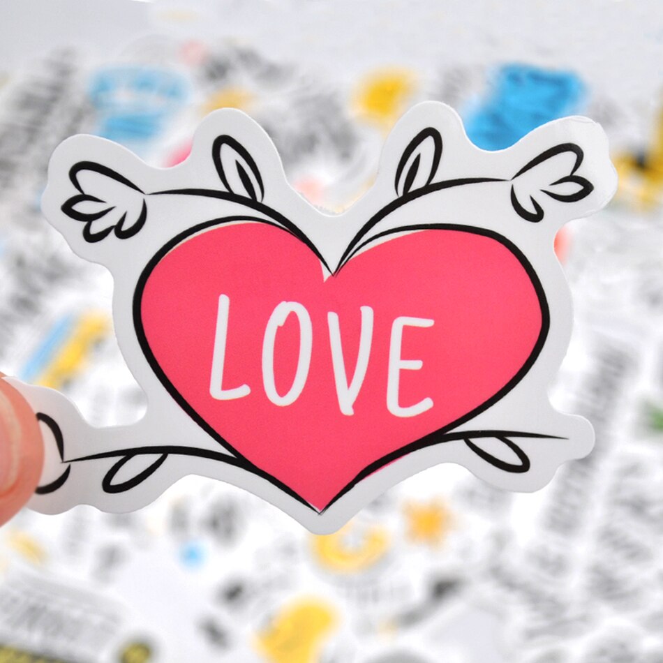 50pcs Inspirational Stickers Motivational Phrases Sticker Waterproof Aesthetic Pack for Laptop Travel Luggage Stickers