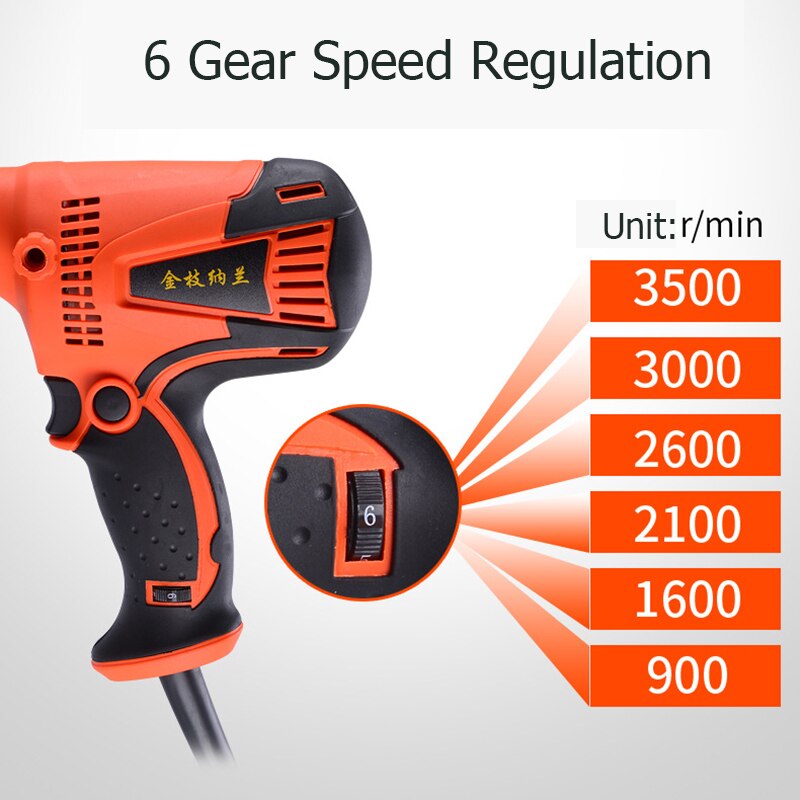 220V 1600W Electric Polisher 3500rpm 6 Speeds Auto Polishing Machine Car Polisher Care Floor Sanding Waxing Tools Waxing Coating