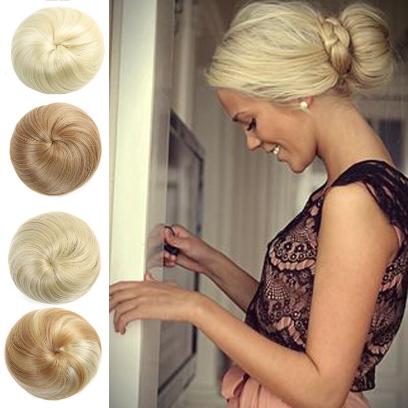 XUANGUANG Woman Hair Chignon Clip In Hairpiece Extensions Nine Colors High Temperature Fiber Hair Bun Donut Chignon