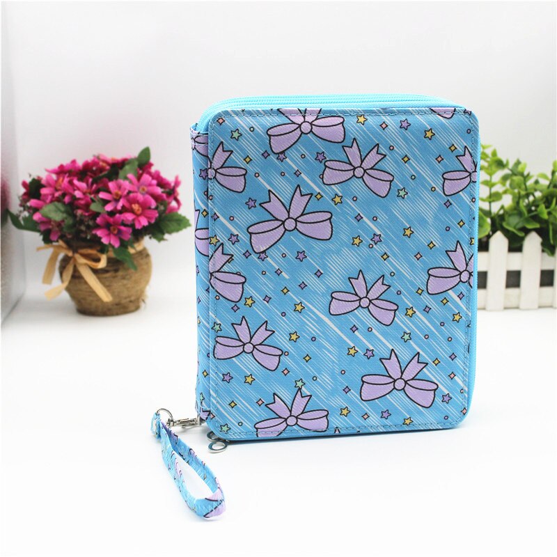 Stort 120 hullers skolepenalhus til pige straffetaske sød kawaii penalhus stor kapacitet patronæske opbevaring brevpapirsæt: Stil 06