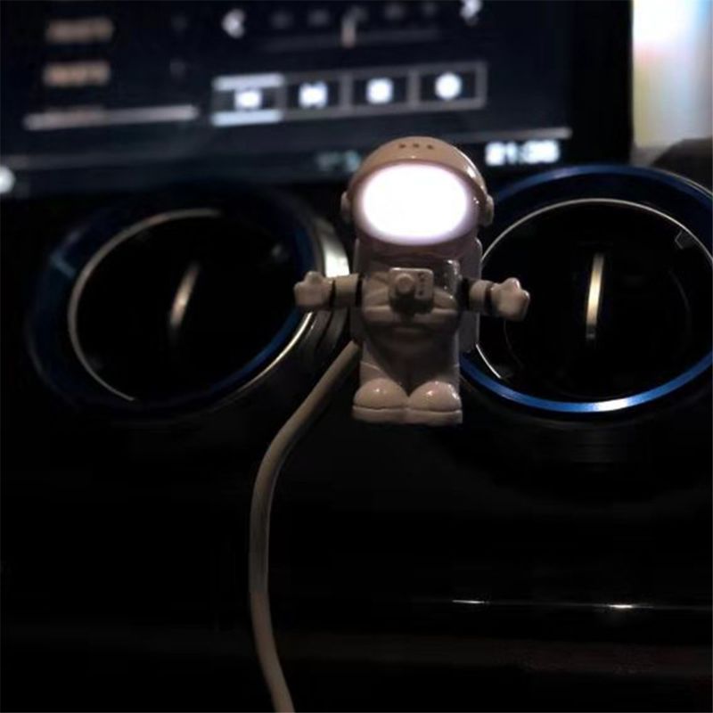 Mini Flexible Spaceman Astronaut USB Tube LED Night Light Lamp For Computer Laptop PC Notebook Reading Portable Kids Toy