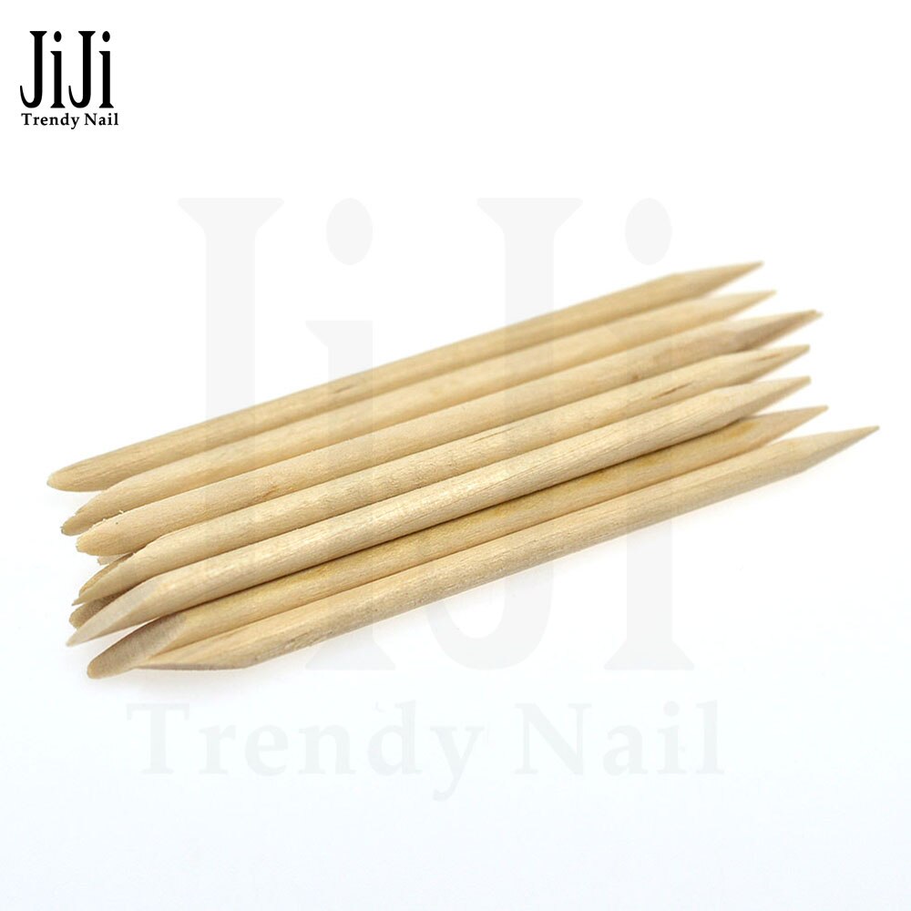 10 stk nail art træpinde neglebånd pusher uv gel polish remover pedicure manicure værktøj til fjernelse jitr 02