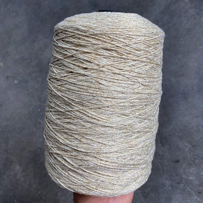 500g hæklet garn til hækling håndstrikketråd metalliseret garn nål gør-det-selv håndlavet tilbehør vævet hattetaske: 02